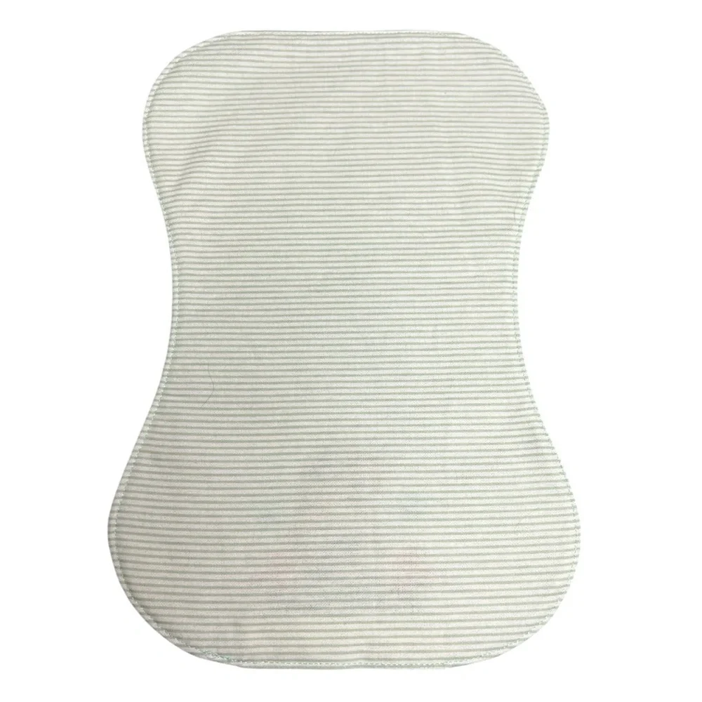 Hand Crafted Flannel Burp Cloth Contoured Padded Fabric Quilted Reversible